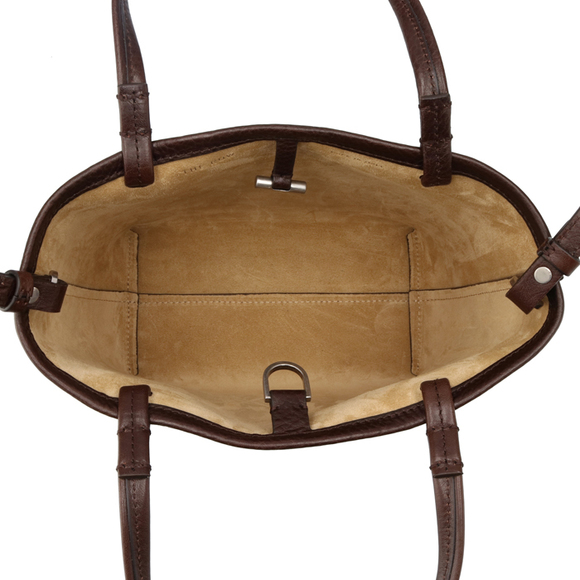 The Row Small Grain Tote Bag Leather Brown ANS - Picture 6 of 9